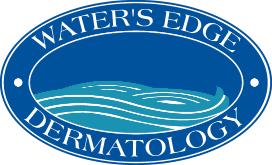 Water's Edge Dermatology logo for AQUA Vein Center locations